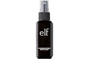 e.l.f. Illuminating Mist & Set, Setting Spray To Give Makeup A Lasting, Radiant Finish, Infused With Vitamins A, C & E, Small