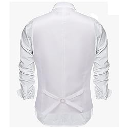 Barry.Wang Mens White Suit Vest Formal/Leisure