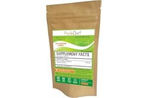 HERBADIET Beta Carotene Vitamin A 25000 IU Powder | Immune System Support, Antioxidant Supplement | Cartenoids for Healthy Vision, Eyes & Skin | 100% Natural Betacarotene (10 Gram)