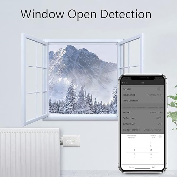 KETOTEK Smart Zigbee Heizkrperthermostat WLAN Alexa Google Home Kompatibel Heizkrper Thermostatkopf Heizkrper Thermostatventile Tuya Smart Life APP Enthlt kein Gateway
