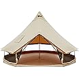 KingCamp Canvas Bell Tent for Camping, 4 Seasons 13.2ft/16.4ft Camping Yurt Tent, with Stove Jacks, Luxury Glamping Waterproof and Breathable Tents for Family Camping Outdoor Hunting Party