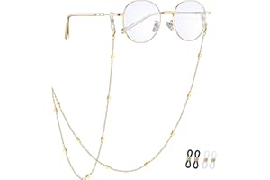 JURYLOO Eyeglasses Chain for Women, Natural Crystal Glasses Chain Sunglasses Holder Necklace Eyewear Strap Reading Lanyard