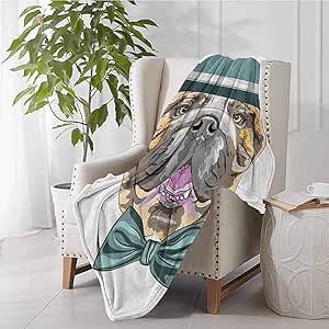 mallcentral-EU Cama Bulldog Inglesa Manta cálida Perro con Sombrero y
