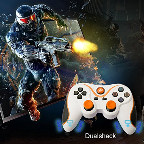 A-SZCXTOP 1 Pair Wireless Dualshock Bluetooth Game Controller Rechargeable Gamepad with USB Charging Cable for PS3 Playstation 3