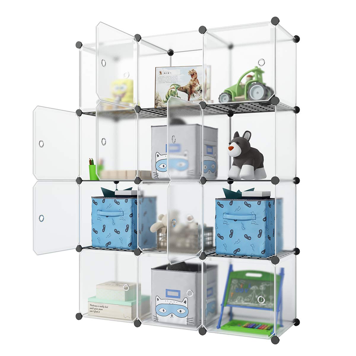 Home Home & Kitchen Transparent, 8 Cubes KOUSI Resin Toy Storage