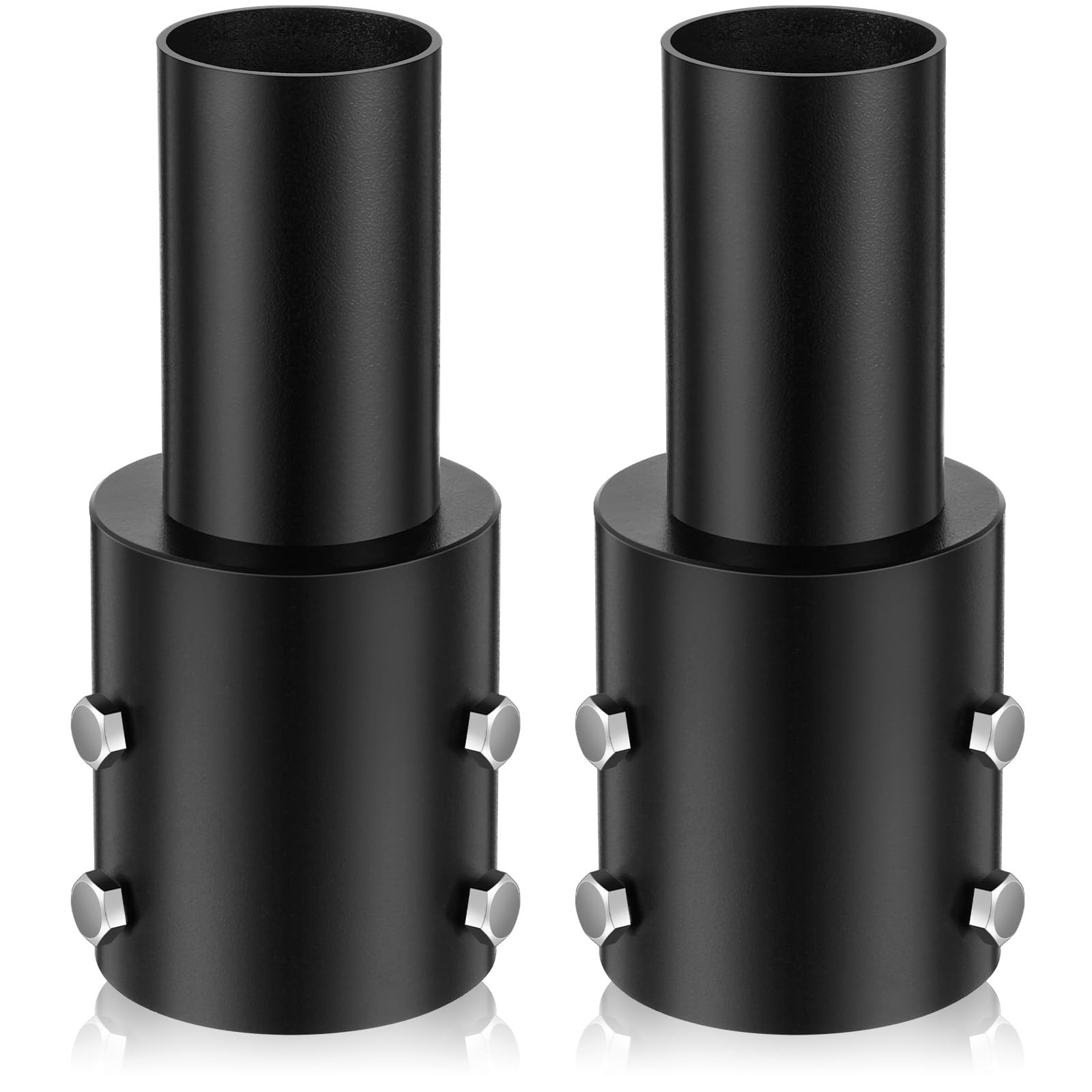 Photo 1 of DoubleFill 2 Pcs 3 Inch Light Pole Tenon Adapter 2 3/8 Inch Round Tenon Slip Fitter Adapter Outdoor Vertical Mount Bracket for LED Parking Lot Street Lights Shoebox Lighting