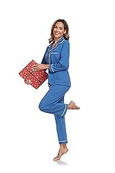 COLORFULLEAF Women's 100% Cotton Long Sleeve Pajama