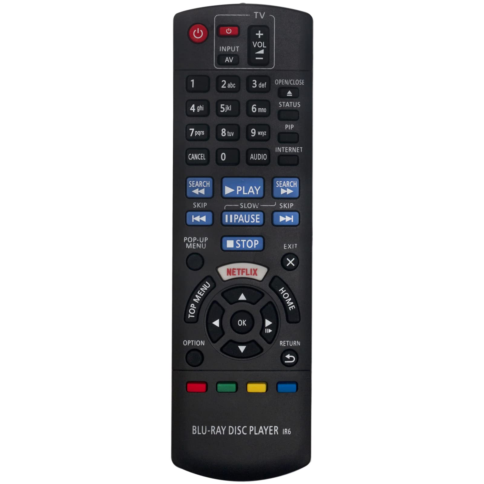 VINABTY N2QAYB001030 Replacement Remote Control Compatible with Panasonic Blu-ray Disc DVD Player DMP-BDT175 DMP-BDT174 DMP-BDT171 DMP-BDT170 DMP-BDT175GN DMP-BDT181 DMP-BDT180GN DMP-BDT181GN