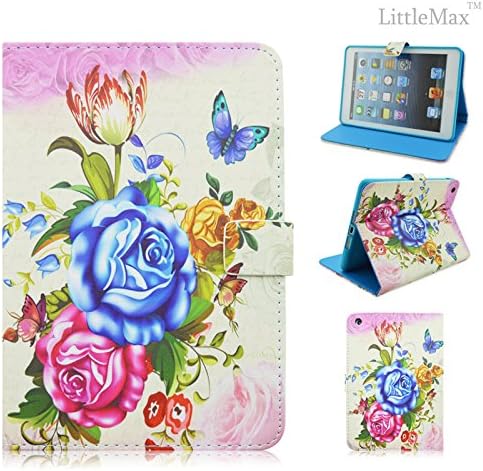 iPad 4 Case,iPad 2/3 Case, LittleMax(TM) Stand Case [Full Body Protective] Synthetic Leather Cover with Auto Wake/Sleep Feature for iPad 2/3/4 [Free Cleaning Cloth,Stylus Pen]-Fairy Tale Rose