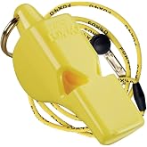 Fox 40 Original Mini Whistle with Lanyard, Yellow