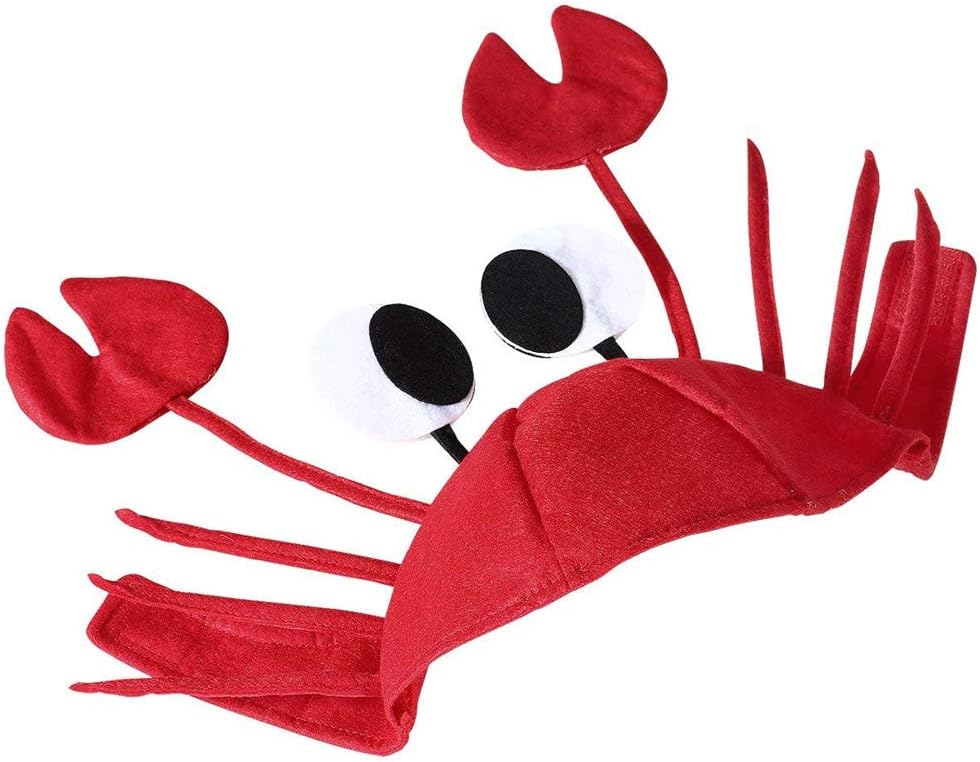 ASSUN Crab Hat Party Cap Costume Fancy Hat Seafood Lobster Cap Party Accessories: Toys & Games