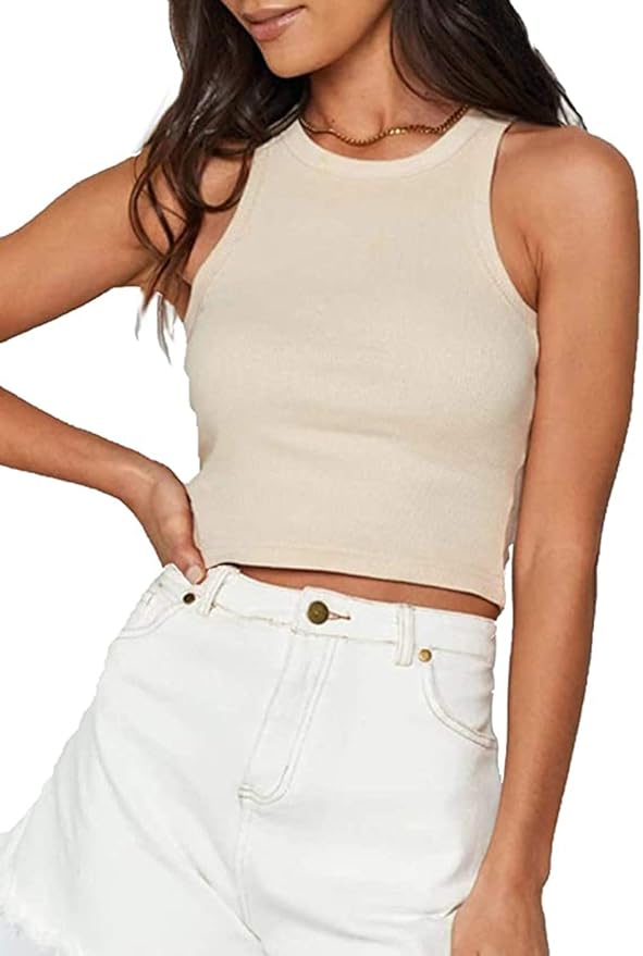 white cropped vest top