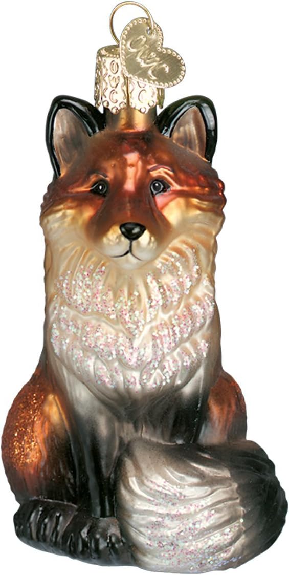 Ornaments - Old World 12099 Christmas Ornaments: Wildlife Animals Glass Blown Ornaments for Christmas Tree, Fox