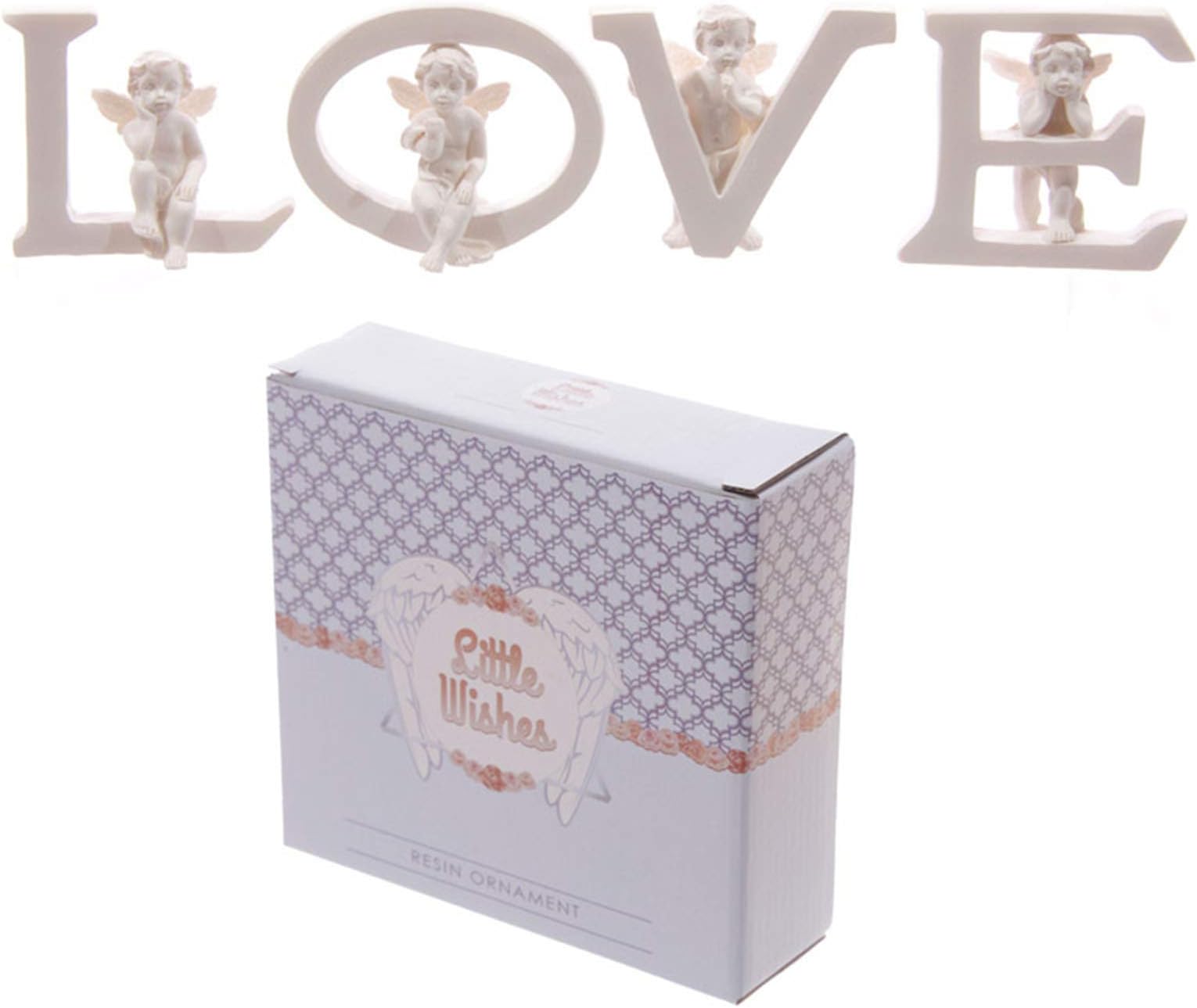 Cute Cherub LOVE Letters Ornament
