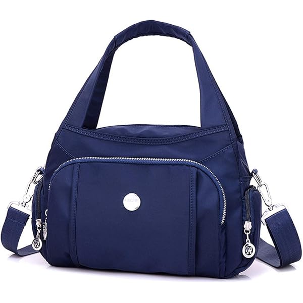 Bolsas De Nailon De Alta Calidad Con Múltiples Bolsillos Para Mujer, Bolso De Hombro De Viaje, Bolso Casual Para Momia, Azul