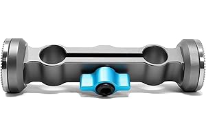 Kondor Blue KB_RosetteDual 15mm ARRI Rosette Dual Rod Clamp, Space Gray, Allows You to Attach and Adjust Rosette-Mount Hand Grips On Your Shoulder Rig, Lightweight, Durable, Aerospace Grade Aluminum