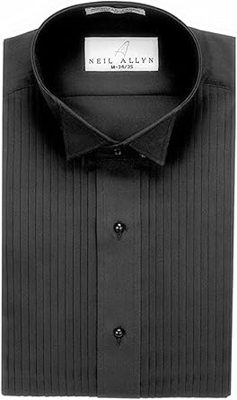 black wing collar shirt