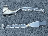 i5 Chrome Skull Front Brake & Clutch Levers for Yamaha V-Star 650 1100 Classic Silverado