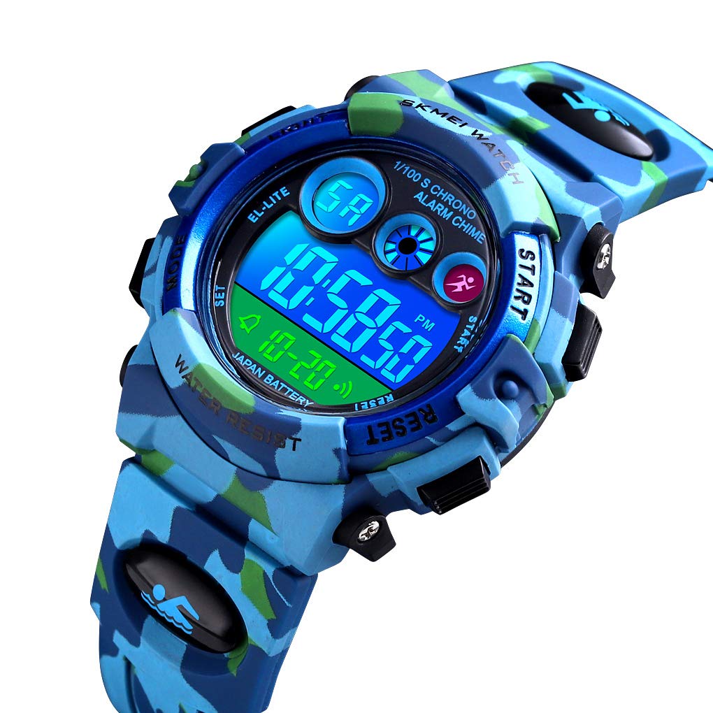 Boys Watches For Kids Age 5 13 Waterproof Sports Digital Wrist Watches With Date Day Alarm Chime Stopwatch
