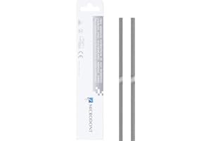 faruijie Dental Stainless Steel Polishing Strips - Dental Abrasive Stainless Steel Strips Dental Tooth File 4MM Double Side Reusable Dental Care Tools（12pcs）