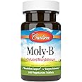 Carlson - Moly-B, Chelated Molybdenum, Metabolism Support, Enzyme Activation, 100 Vegetarian Tablets