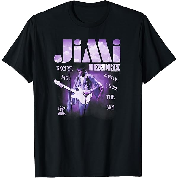 Amazon.com: Jimi Hendrix Official Black Spiral T-Shirt