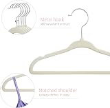 ManGotree Baby Velvet Hangers 15 Pack Non-Slip Ultra Slim Beige Kids view 4