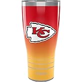 Tervis Traveler NFL Kansas City Chiefs - Ombre Triple Insulated Tumbler Travel Cup Keeps Drinks Cold & Hot, 30oz, Stainless Steel