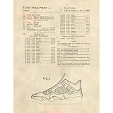 Amazon.com: Impresiones de patente – Air Jordan 11 Zapatillas Art – Patente,  Póster Retro (8.5 x 11\
