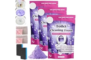 3Pcs Fizzclean Toilet Cleaner,Fizzclean Toilet Cleaning Foam,Touch-Free Foaming Bathroom Clean Foaming Powder