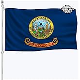 Idaho State Flag 3x5 Outdoor Double Sided Heavy Duty 3 Ply Polyester Material with 2 Metal Grommets, 4 Rows of Stitching