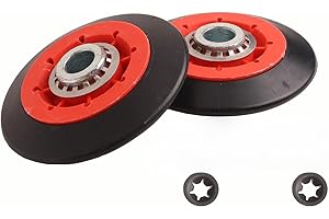 2PC Dryer Drum Support Roller Kit for Kenmore Dryers – Replacement for Part 8536973, Compatible with 8536974, Rubber-Plastic-