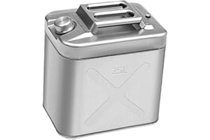 MotiveTech Water Container Water Storage Can,304 Stainless Steel Portable Large Capacity for Camping Heavy Duty Metal Tank Ju