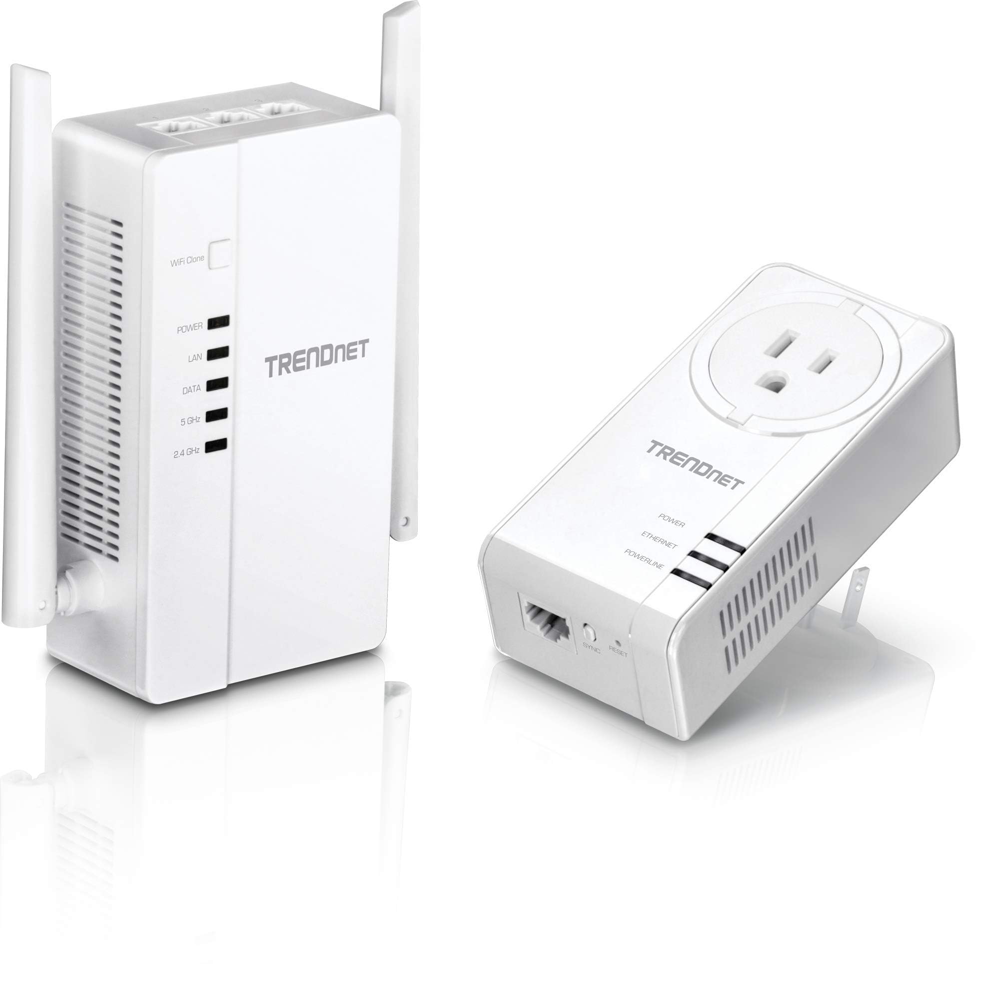 TRENDnet Wi-Fi Everywhere Powerline 1200 AV2 Dual-Band AC1200 Wireless Access Point Kit, Includes 1 x TPL-430AP and 1 x TPL-423E, White, TPL-430APK — image 1