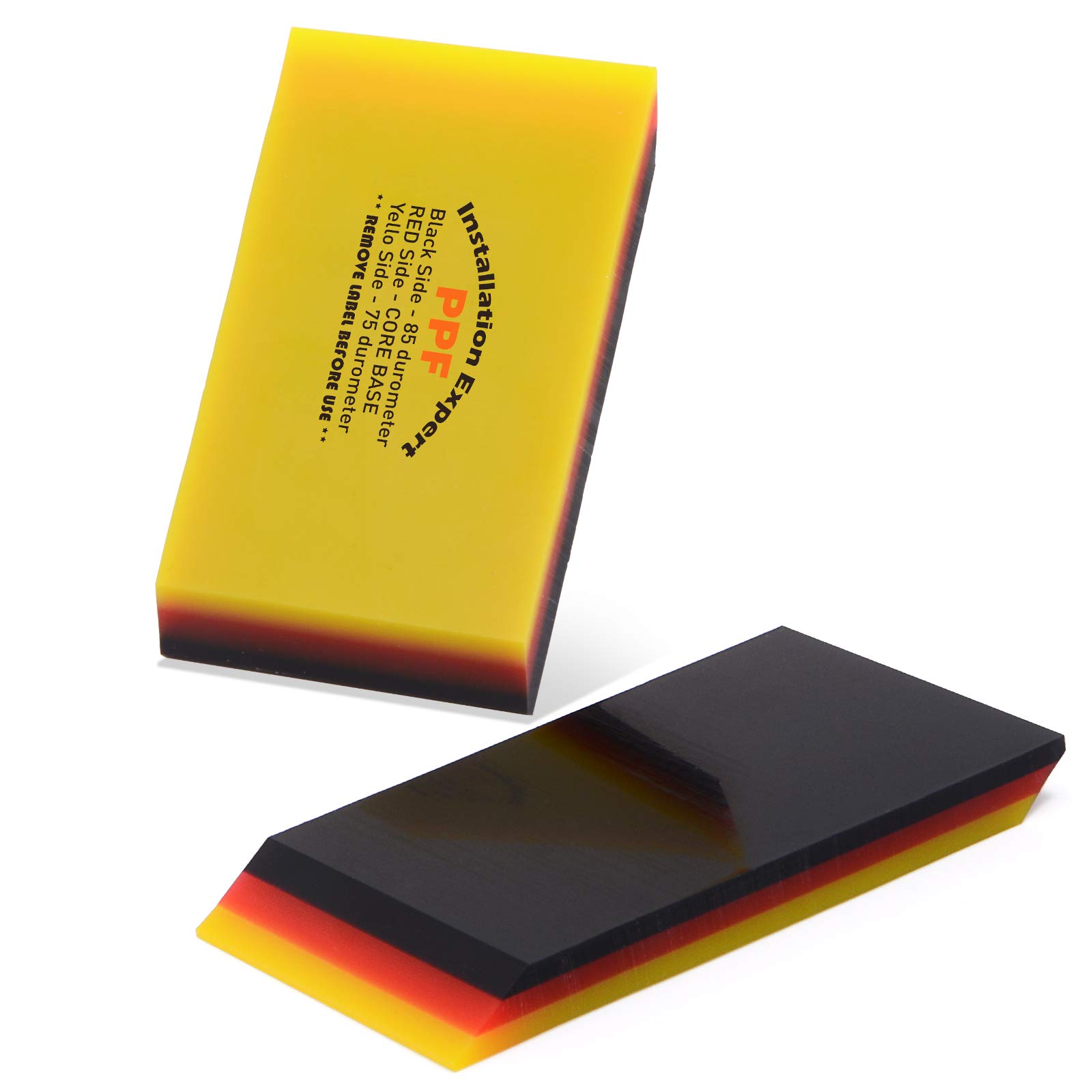 Ehdis Double Edge TPU Squeegee 75 and 85 Durometer Hardness for Car Window Tinting Vinyl Wrap Film Glass Cleaning Scraper