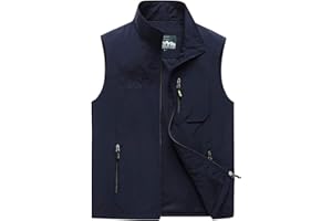 Hixiaohe Men's Casual Lightweight Outdoor Vest Work Fish Photo Travel Vest