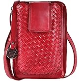 VILENCA HOLLAND Genuine Leather Small Leather Crossbody Bags For Women Cell Phone Purse With Adjustable & Detachable Strap