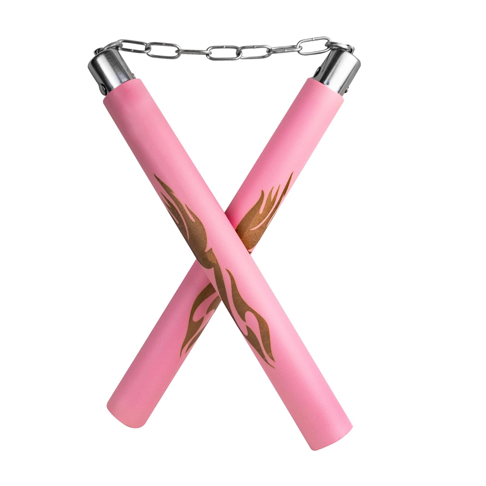 AUFIKR Portable Foam Nunchucks, Training Nunchakus Suitable for Beginners (Pink)