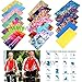 AMYAMY 16 in 1 Wide 6pcs Assorted Seamless Headbands for Men/Women Athletic Moisture Wicking Headwear for Sports Cycling Arm band Hiking Climbing ,Bandana Headwrap Scarf Neck Gaiter Turban Mask