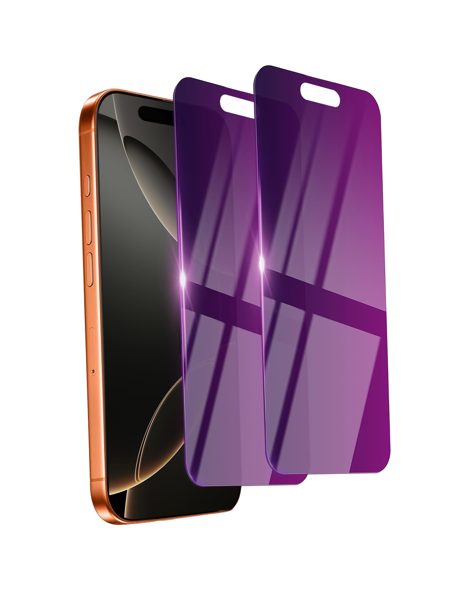 Photo 1 of Ifaeveus 2 Pack Privacy Screen Protector for iPhone 16 Pro Tempered Glass for 16Pro 6.3inch Private Saver Anti-Spy Anti-Blue Light Eye Protection Anti-Scratch Full Coverage