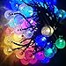 Sogrand 60LED 36FT,Solar String Lights,4Color Crystal Ball,Solar Lights Outdoor,String Lights,Solar Garden Lights,for Garden,Party,Dinner,Bedroom,Festival,Patio,Yard,Landscape