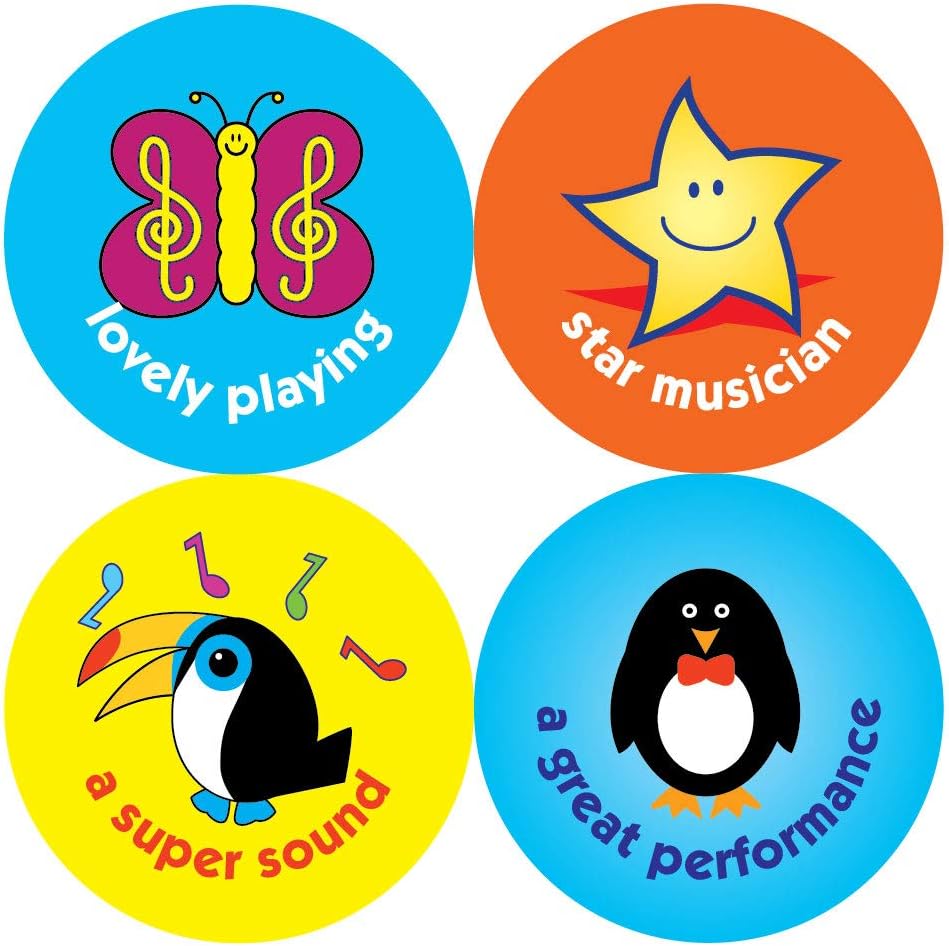 Sticker Factory Limited Music Praise Stickers, Multi, 24mm stickers