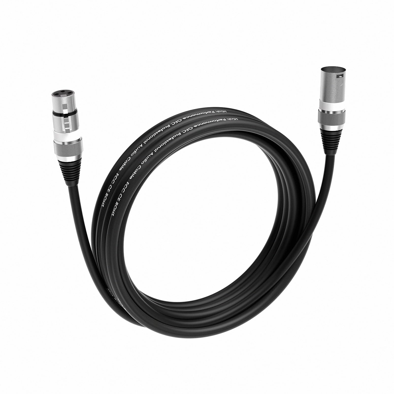 Wrugste XLR Cable, Premium Balanced XLR Microphone Cable, 3-Pin XLR Male to Female Speaker Microphone Cable for Studio Recording and Live Production (5 m, Pack of 1)