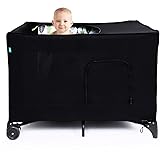 Brolex Mini Crib Canopy Cover for Pack and Play Portable Travel Cribs, Stretchy Breathable Netting Tent and Shade for Indoor