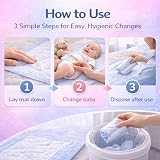 EASY CARE SOLUTIONS 100 x 60 x 40 cm Disposable Baby Changing Mats 4 Packs view 8