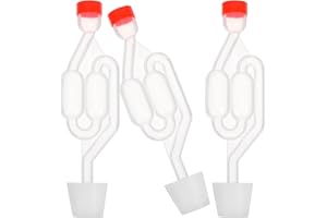 SUPVOX 3pcs S-Shaped Fermentation Airlock Set with 6# Stopper, Air Locks for Home Brewing Wine, Beer,