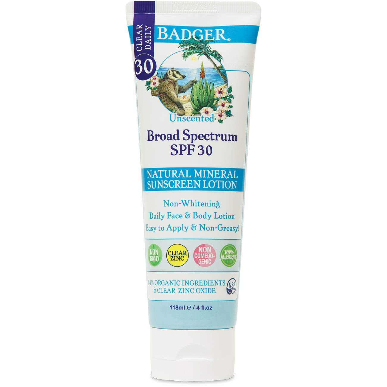 mineral sunscreen lotion for face with zinc oxide spf 30