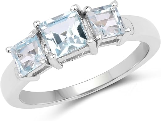 1.80 Carat Natural Aquamarine Silver 