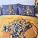 EVDAY Spider-Man Batman Captain America Iron-Man Transformers Bumblebee Superman 3D Cartoon Kids Bedding Including 1Duvet Cover,1Flat Sheet,2Pillowcases King Queen Full Twin Size