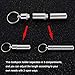 Whaline 5Pcs Portable Metal Titanium Toothpicks Reusable Pocket Toothpick with Protective Holder Multifunctional Stainless Steel Toothpick for Picnic Camping Traveling（Blue Red Black Silver Gold）